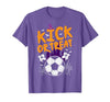 Halloween Shirts For Women Men Kids Boys Girls Halloween Soccer Kick Or Treat Football Costume Boys Kid Men T-Shirt - size