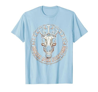 Mademark Horses Over Everything Equestrian Design T-Shirt - Men - size chart