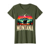 Grizzly Bear Mountain Forrest Nature Montana Grizzly Bear Mountain T-Shirt - size chart