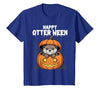 Otter Halloween Lover Gift Co. Happy Otter-Ween Lazy Halloween Costume Funny Animal Pun T-Shirt - size chart