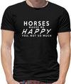 Dressdown Horses Makes Me Happy - Mens Premium Cotton T-Shirt - size chart