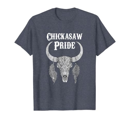Chickasaw Pride Native American Nice Gifts Chickasaw Pride Tribe Native American Indian Buffalo T-Shirt - size chart