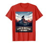 Mademark Life Is Better Up High Monkey Design T-Shirt - Men - size chart