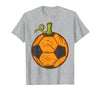 Halloween Shirts For Women Men Kids Boys Girls Halloween Soccer Ball Pumpkin Football Costume Boys Kids Men T-Shirt - size