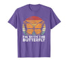 Im With Butterfly Halloween Costume Party Gift I'm with Butterfly Halloween Costume Matching Couples Party T-Shirt - size