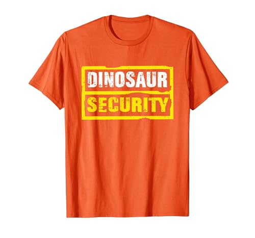 Halloween Dinosaur Security Costume RTees Halloween Adult Costume Dinosaur Security Dad Mom T-Shirt - size chart