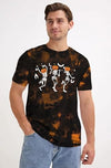 CAZYCHILD Halloween Shirts for Men Funny Halloween Pumpkin Shirt Dancing Skeleton Tee - size chart