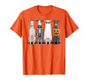 Funny Retro Italian Greyhound Dog Halloween Witch Spooky Ghost Italian Greyhound Pumpkin Halloween Skeleton T-Shirt - size