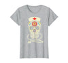 Halloween Nurse Shirts For Women Scrub Costumes Nurse Sugar Skull Stethoscope RN Medical Halloween Costume T-Shirt - size