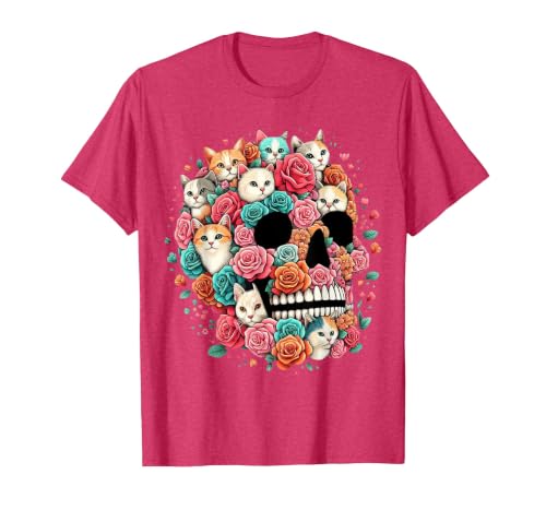 TS - SHOP - Kitty Skeleton Halloween Costume Idea Cat Skull - Kitty Skeleton Halloween Costume Idea T-Shirt - size chart