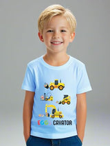 Easter Day Gift for Toddler Boy Baby Girl Tractor Loving Bunny T-Shirt — design detail