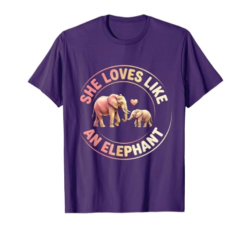 Mademark She Loves Like An Elephant Mother Child Bond T-Shirt - Men - size chart