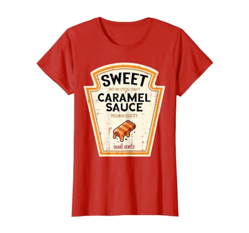 Halloween Shirts For Women Men Kids Boys Girls Halloween Caramel Sauce Funny Food Costume Women Men Kids T-Shirt - size chart