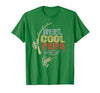 Cool Papa Fathers Day Fishing Gifts Funny Fisherman Vintage Reel Cool Papa T-Shirt - size chart