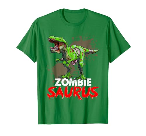 Dinosaur T Rex Zombie Saurus Halloween Kids Boys Zombie Saurus Skeleton Dinosaur T Rex Zombie Halloween Boys T-Shirt - size