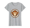 Mademark Monkey Mind Clear Head Sober Living Design T-Shirt - Women - size chart