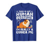 Guinea Pig Halloween Costume Matching Funny Gift This is My Human Costume I'm Really A Guinea Pig Halloween T-Shirt - size chart