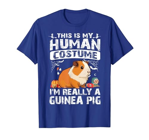 Guinea Pig Halloween Costume Matching Funny Gift This is My Human Costume I'm Really A Guinea Pig Halloween T-Shirt - size chart