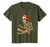 VibeKilla Video Game Halloween Skeleton Gamer Costume T-Shirt - size chart