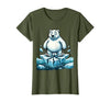 Mademark Polar Bear on Cracking Ice Floe Illustration T-Shirt - size chart