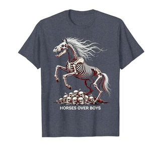 Mademark Horses Over Boys Equestrian Design for Women T-Shirt - Men - size chart