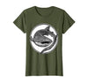 Mademark Whale Shark Swirling Tattoo Art Design T-Shirt - size chart