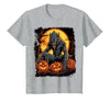 FrightNightFits Werewolf Orange Halloween T-Shirt - size chart