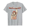 Mademark Hanging Around Doing Nothing Funny Monkey Design T-Shirt - Men - size chart
