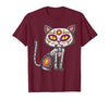 Halloween Cat Shirts For Women Men Kids Owner Sugar Skull Cat Dia De Muertos Day of Dead Halloween Mexican T-Shirt - size