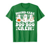 Wound Care Nurse Boo Boo Crew Halloween Wound Care Boo Boo Crew Nurse Funny Ghost Halloween Nurse T-Shirt - size chart