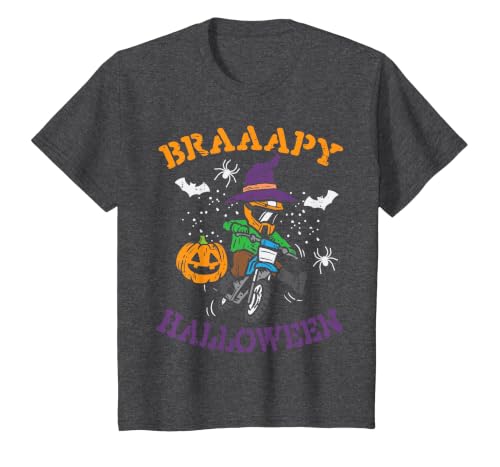 Halloween Shirts For Women Men Kids Boys Girls Motocross Braaapy Halloween Costume Dirt Bike Boys Kids T-Shirt - size chart