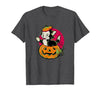 Disney Pinocchio Halloween Figaro Inside A Pumpkin Retro T-Shirt - size chart