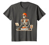 Funny Skeleton DJ Halloween Men Outfit Skeleton DJ Halloween Costume Turntable Music Funny Men Boys T-Shirt - size chart