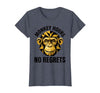 Mademark Monkey Hours No Regrets Funny Primate Design T-Shirt - Women - size chart