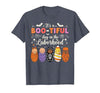 Its A Bootiful Day In The Laborhood Tee Nurse Spooky Swaddle Squad Halloween Funny Labor and Delivery T-Shirt - size chart