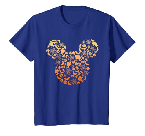 Disney Mickey Mouse Halloween Ghosts & Pumpkins Gradient T-Shirt - size chart