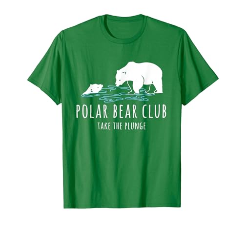 Global Warming Awareness Arctic Winter Ice Polar Bear Club Take The Plunge Ice Bear T-Shirt - size chart