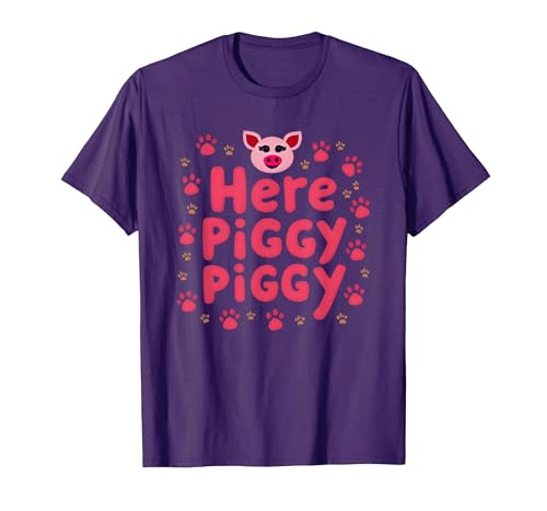 Mademark John Pork's Calling: Here Piggy Piggy Funny Pig Lover Gift T-Shirt - size chart