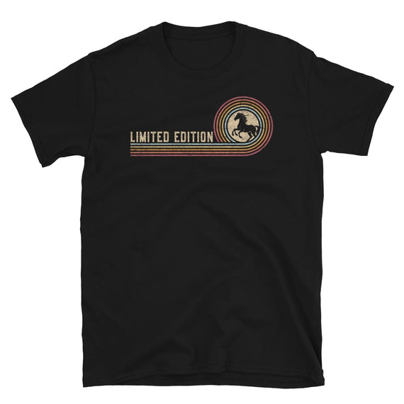 Generic Horse T-Shirt, Horse Vintage Sunset Retro Graphic Equestrian Riding #25D18 - Black