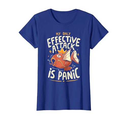Funny My Only Effective Attack Is Panic Tee Shirt Fish My Only Effective Attack is Panic T-Shirt - size chart