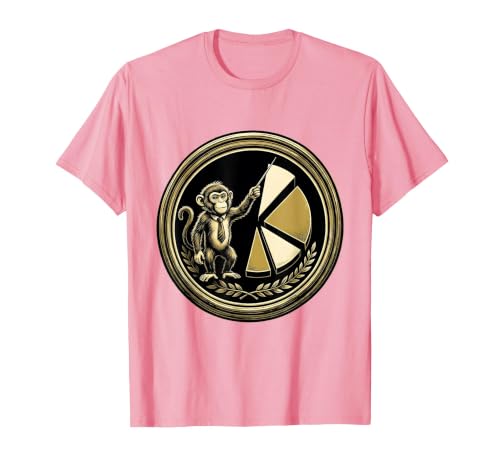 Mademark Monkey Business Pie Chart Funny Graphic Tee T-Shirt - Men - size chart