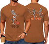 Ithalt Mens Halloween Shirt Halloweentown T Shirt Pumpkin Short Sleeve Top - size chart