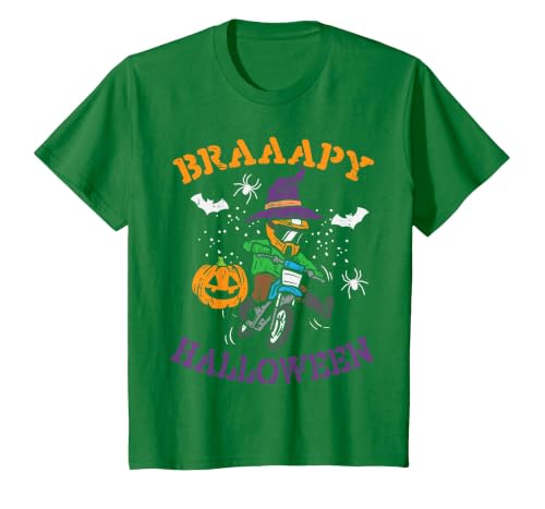 Halloween Shirts For Women Men Kids Boys Girls Motocross Braaapy Halloween Costume Dirt Bike Boys Kids T-Shirt - size chart