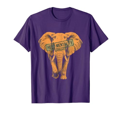 Mademark Herd Mentality Approved Elephant Design T-Shirt - Men - size chart