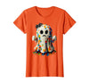 Block Building Halloween Ghost Brick or Treat Boys Halloween Master Builder Ghost Kids Building Blocks Bricks T-Shirt - size