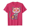 Halloween Cat Shirts For Women Men Kids Owner Sugar Skull Cat Dia De Muertos Day of Dead Halloween Mexican T-Shirt - size