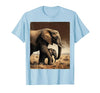 Mademark Mama and Baby Elephant Walk Together T-Shirt - Men - size chart