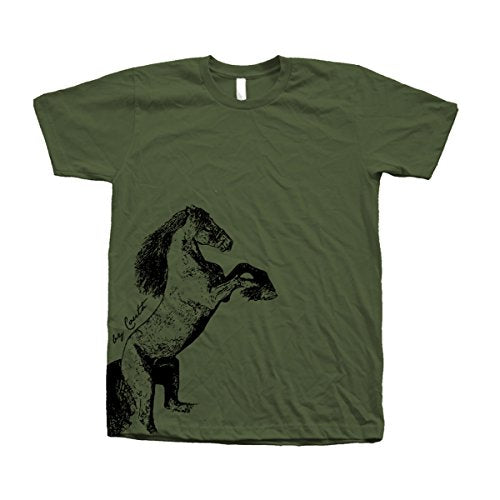 Couthclothing Men's Horse Crew Neck American Apparel T-Shirt - size chart