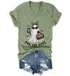 WQFQW Boo JEE 2026 Ghost Funny Halloween Leopard Print Ghost Shirt for Women - size chart