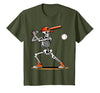 Funny Halloween Skeleton Sports Boys Costume Baseball Skeleton Spooky Boys Halloween Baseball Player T-Shirt - size chart